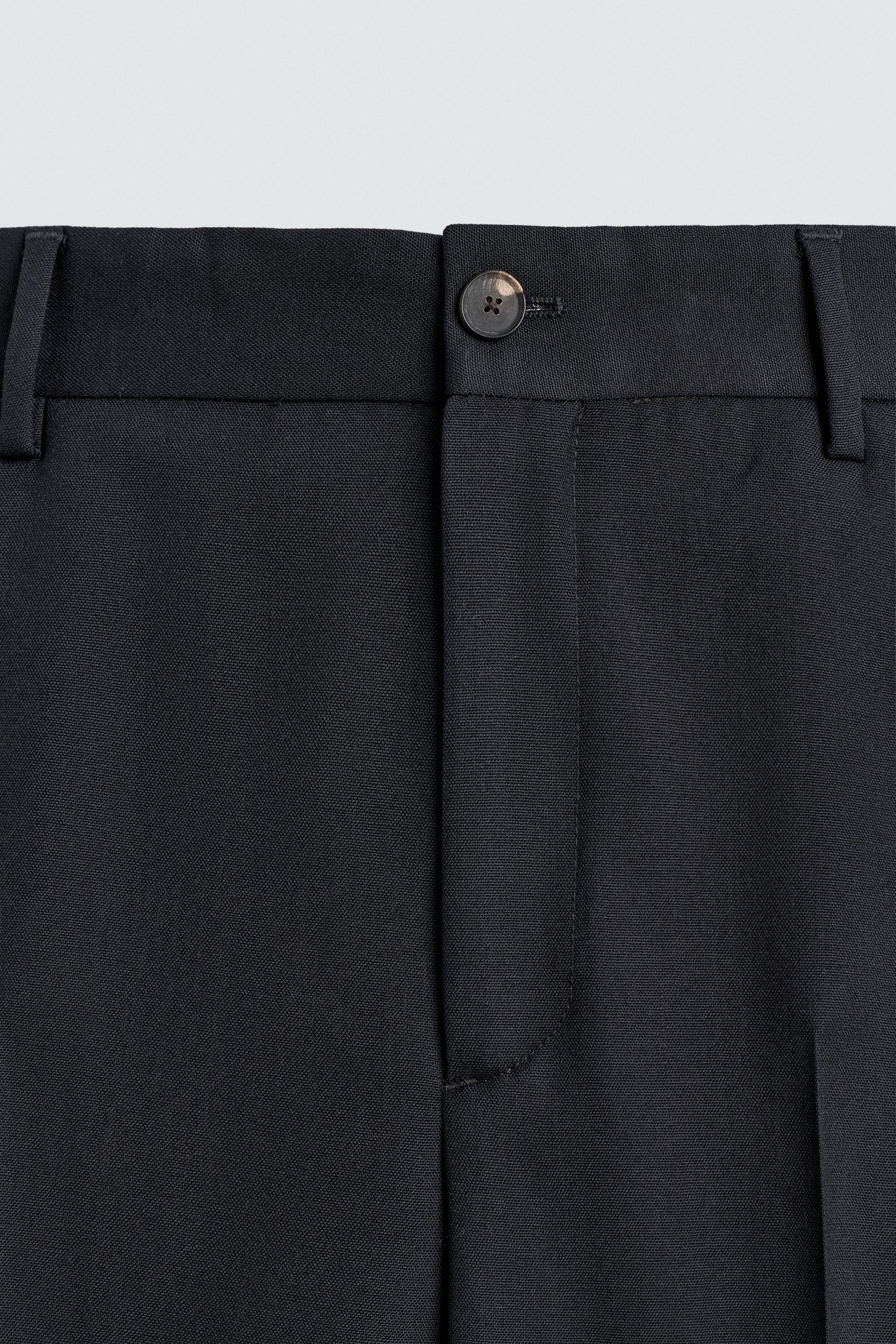 100% WOOL STRAIGHT FIT PANTS